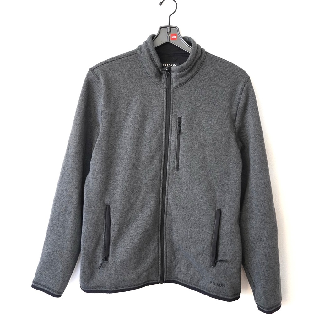 Filson Charcoal Gray Lightweight Fleece Zip-Up Jacket